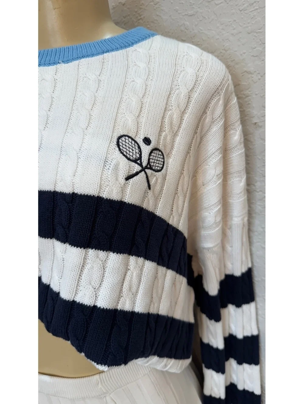 NWT XXL Preppy Tennis Sweater & Pleated Skirt Set Country Club Ships Today